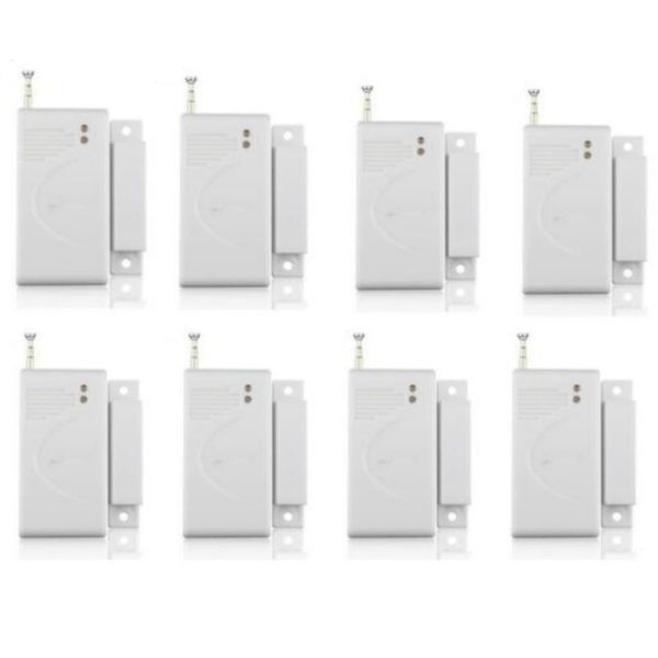 

alarm systems safearmed -8 pair - universal 433mhz gsm wireless magnetic contact sensor window door entry detector for home offi