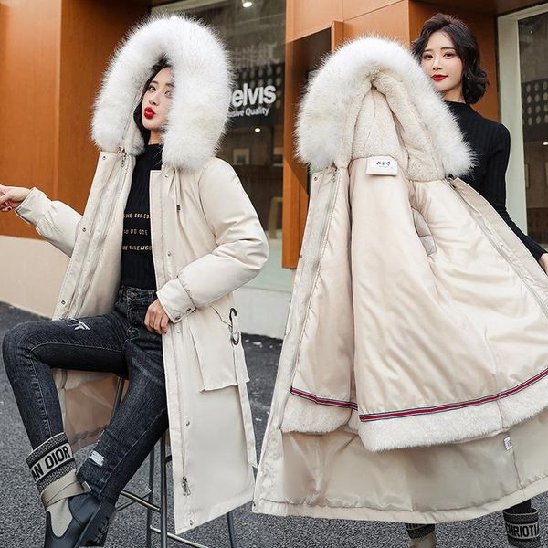 women's down & parkas 30 degrees snow wear long winter jacket women fur hooded clothing female lining thick coat, Black
women's down & parkas 30 degrees snow wear long winter jacket women fur hooded clothing female lining thick coat, Black