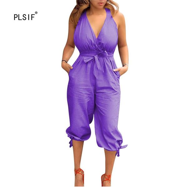 women's jumpsuits & rompers arrival 2021 deep v-neck back cross lace-up lady solid color casual summer style, Black;white
women's jumpsuits & rompers arrival 2021 deep v-neck back cross lace-up lady solid color casual summer style, Black;white
