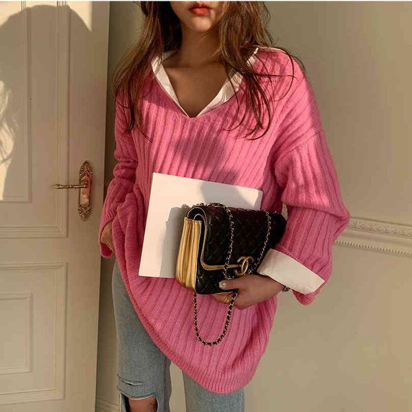 women's sweaters suéter feminino casual manga longa, pulôveres de malha estriada com gola v para outono e inverno gjqr, White;black
women's sweaters suéter feminino casual manga longa, pulôveres de malha estriada com gola v para outono e inverno gjqr, White;black