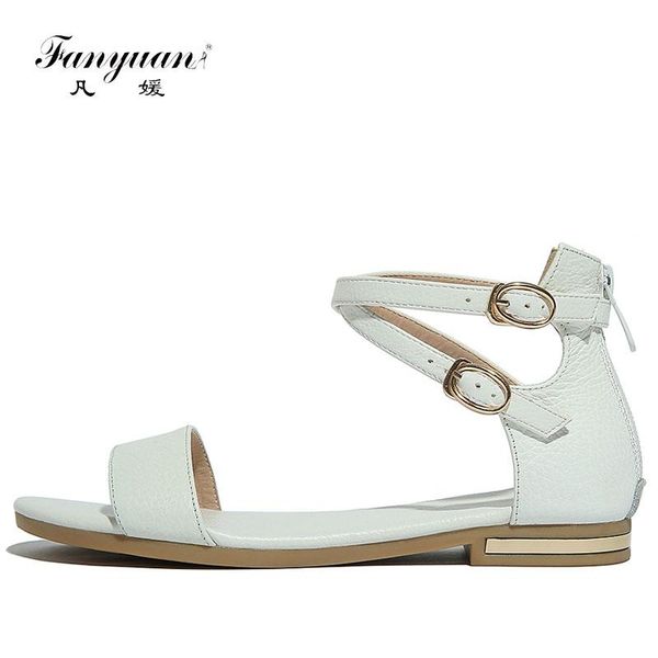 fanyuan genuine leather women flat sandals plus size 34-43 lady fashion casual strap shoes woman summer footwear, Black
fanyuan genuine leather women flat sandals plus size 34-43 lady fashion casual strap shoes woman summer footwear, Black