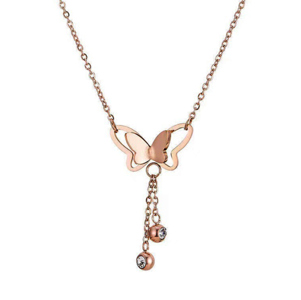 chains 316l stainless steel zircon crystal tassel butterfly all-match necklace acero inoxidable joyeria mujer, Silver
chains 316l stainless steel zircon crystal tassel butterfly all-match necklace acero inoxidable joyeria mujer, Silver