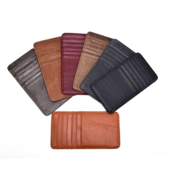 card holders slim minimalist wallets for men & women - leather front pocket thin mens wallet rfid holder gifts, Brown;gray
card holders slim minimalist wallets for men & women - leather front pocket thin mens wallet rfid holder gifts, Brown;gray