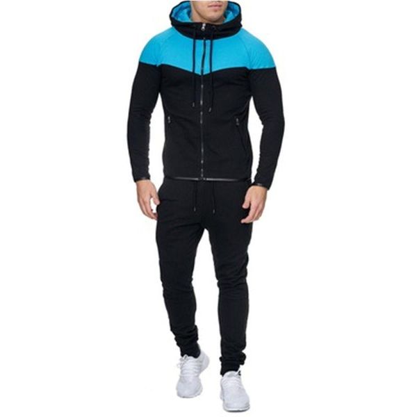 mens splicing sports tracksuits fashion trend long sleeve zipper hooded sweatshirt pants suits designer man spring slim casual running sets, Gray
mens splicing sports tracksuits fashion trend long sleeve zipper hooded sweatshirt pants suits designer man spring slim casual running sets, Gray