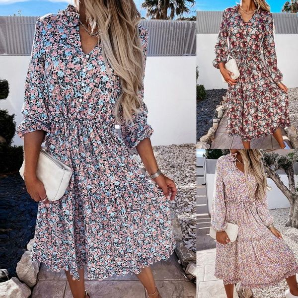 women's swimwear 2021 summer women vintage dress high waist ruffle lady casual v-neck elegant floral printed puff sleeve female, White;black
women's swimwear 2021 summer women vintage dress high waist ruffle lady casual v-neck elegant floral printed puff sleeve female, White;black