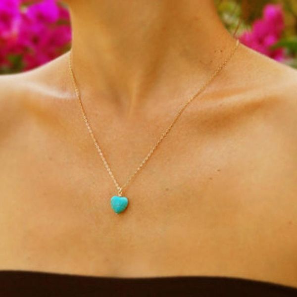 pendant necklaces simple necklace blue turquoise love heart ladies suitable for evening parties to wear fashion jewellery, Silver
pendant necklaces simple necklace blue turquoise love heart ladies suitable for evening parties to wear fashion jewellery, Silver