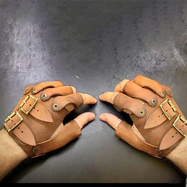 men and women leather pu gloves halloween cosplay punk game show outdoor half-finger other event & party supplies
men and women leather pu gloves halloween cosplay punk game show outdoor half-finger other event & party supplies