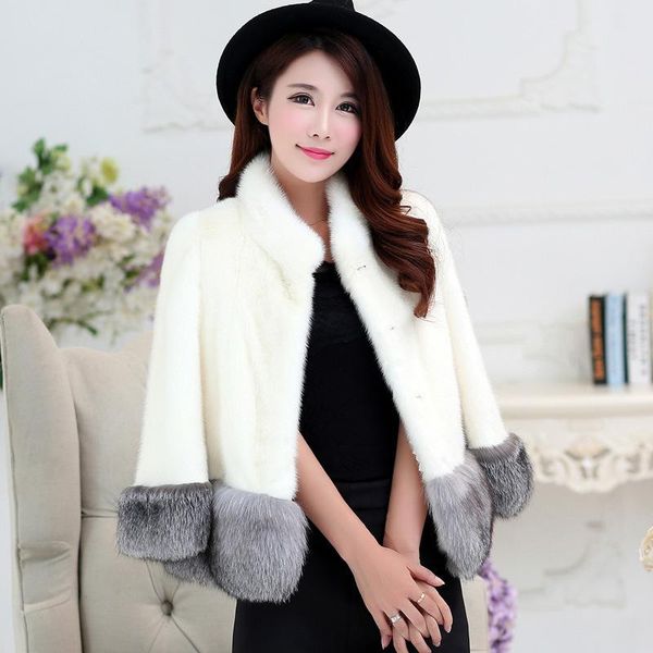women's fur & faux autumn winter coats women panelled spliced stand collar full sleeve thick warm fashion casual jackets female wild, Black
women's fur & faux autumn winter coats women panelled spliced stand collar full sleeve thick warm fashion casual jackets female wild, Black