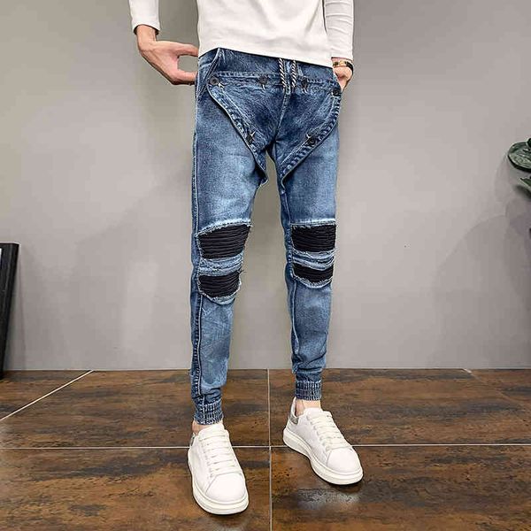 men's jeans moda nova coreano magro ajuste calas de brim dos homens casuais simples todos os jogo boto decorao na altura do joelho bura, Blue
men's jeans moda nova coreano magro ajuste calas de brim dos homens casuais simples todos os jogo boto decorao na altura do joelho bura, Blue