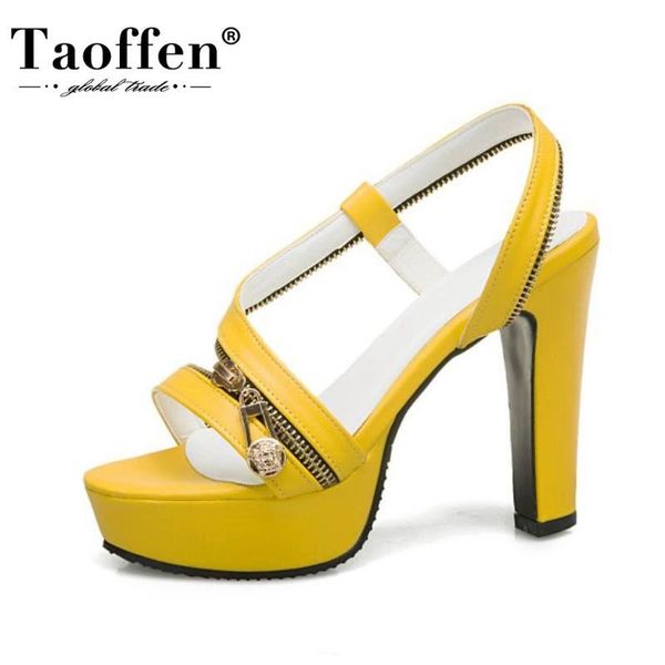 taoffen plus size 31-48 women sandals shoes fashion metal zipper design open toe platform thick high heels footwear, Black
taoffen plus size 31-48 women sandals shoes fashion metal zipper design open toe platform thick high heels footwear, Black