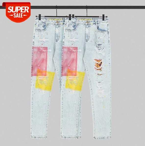 fog inkjet hole straight flow loose trousers jeans male drew smiley bear patch #kt9t, Blue
fog inkjet hole straight flow loose trousers jeans male drew smiley bear patch #kt9t, Blue
