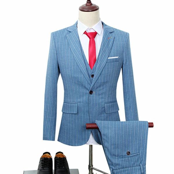 men's suits & blazers banquet wedding plus size three piece suit blazer vest pants set / male british style vertical stripe jacket coat, White;black
men's suits & blazers banquet wedding plus size three piece suit blazer vest pants set / male british style vertical stripe jacket coat, White;black