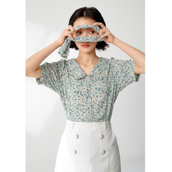 women's blouses & shirts sfl chiffon shirt 2021 spring and summer floral short sleeve bubble temperament 3c4125861, White
women's blouses & shirts sfl chiffon shirt 2021 spring and summer floral short sleeve bubble temperament 3c4125861, White