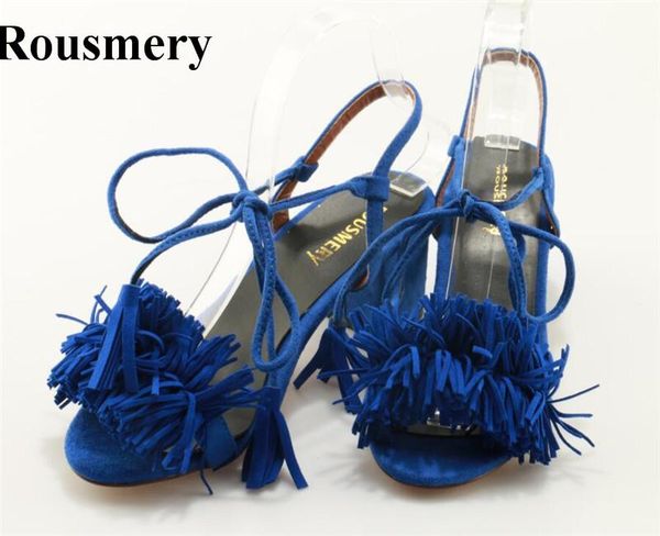 fashion women open toe leather lace-up tassels thick heel sandals rousmery fringes gladiator, Black
fashion women open toe leather lace-up tassels thick heel sandals rousmery fringes gladiator, Black