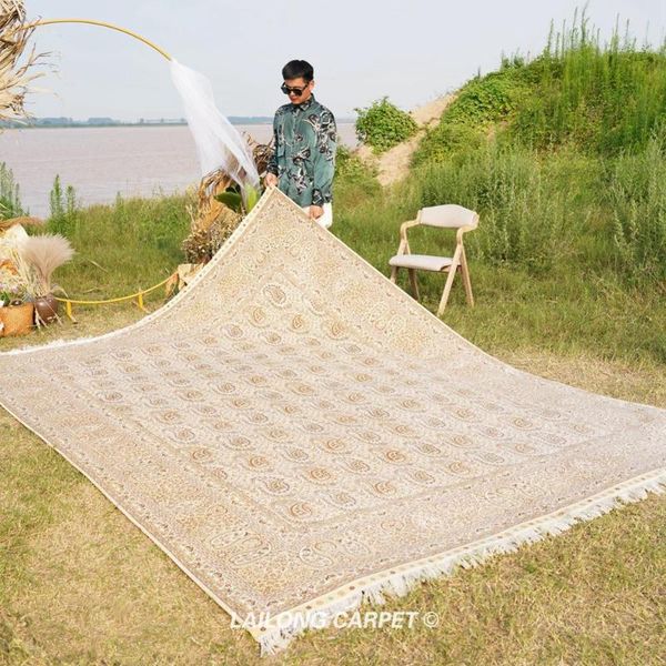 carpets 8'x11.5' large silk on persian rug exquisite beige handwoven (yl0954a)
carpets 8'x11.5' large silk on persian rug exquisite beige handwoven (yl0954a)