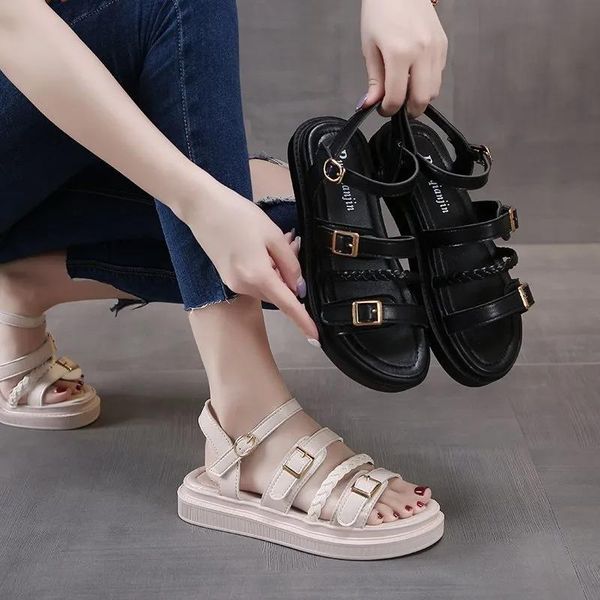sandals 2021 designer woman gladiator women ladies shoes summer platform sandalias, Black
sandals 2021 designer woman gladiator women ladies shoes summer platform sandalias, Black