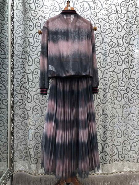 ladies skirt jacket sets spring summer women gradient color print coat+mid-calf length pleated skirt set suit casual, White
ladies skirt jacket sets spring summer women gradient color print coat+mid-calf length pleated skirt set suit casual, White