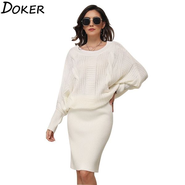 autumn and winter sweater dress women o-neck long sleeve vintage elegant ladies dresses loose white casual knitted dress 210423, Black;gray
autumn and winter sweater dress women o-neck long sleeve vintage elegant ladies dresses loose white casual knitted dress 210423, Black;gray
