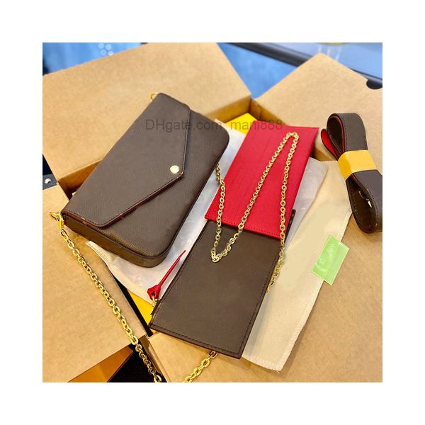 3 in 1 handbags purse wallet set mutli pochette chain crossbody bag fashion genuine leather shoulder bag card slot phone key bags qualiy
3 in 1 handbags purse wallet set mutli pochette chain crossbody bag fashion genuine leather shoulder bag card slot phone key bags qualiy