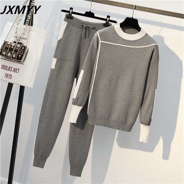jxmyy autumn runway 2 pieces set knitted long sleeve pullovers sweater casual patchwork knit jumper and pants suits 211027, White
jxmyy autumn runway 2 pieces set knitted long sleeve pullovers sweater casual patchwork knit jumper and pants suits 211027, White