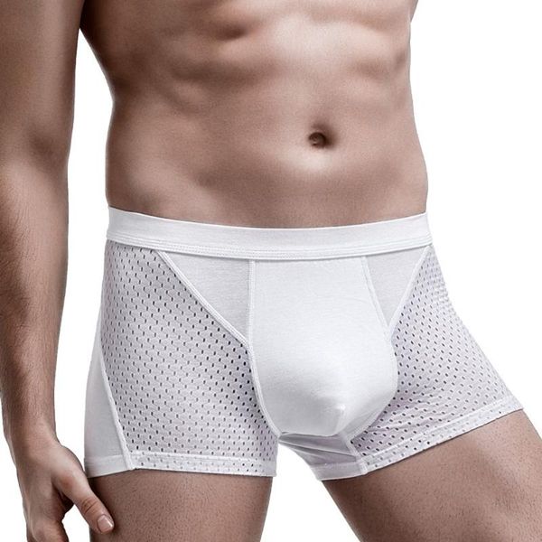 underpants mesh breathable trunks mens ice silk boxer u pouch briefs panties shorts underwear gay sleepwear boxershorts a50, Black;white
underpants mesh breathable trunks mens ice silk boxer u pouch briefs panties shorts underwear gay sleepwear boxershorts a50, Black;white