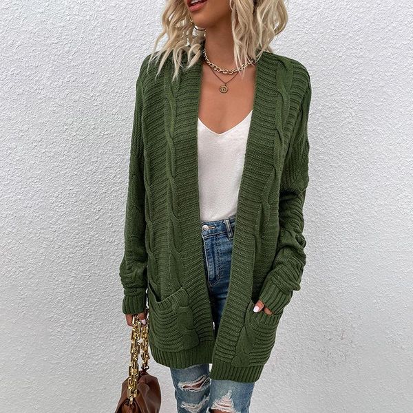 women's knits & tees fashion simple women twist cardigan sweater female mid-length knitted pure autumn winter coat loose jacket casual, White
women's knits & tees fashion simple women twist cardigan sweater female mid-length knitted pure autumn winter coat loose jacket casual, White
