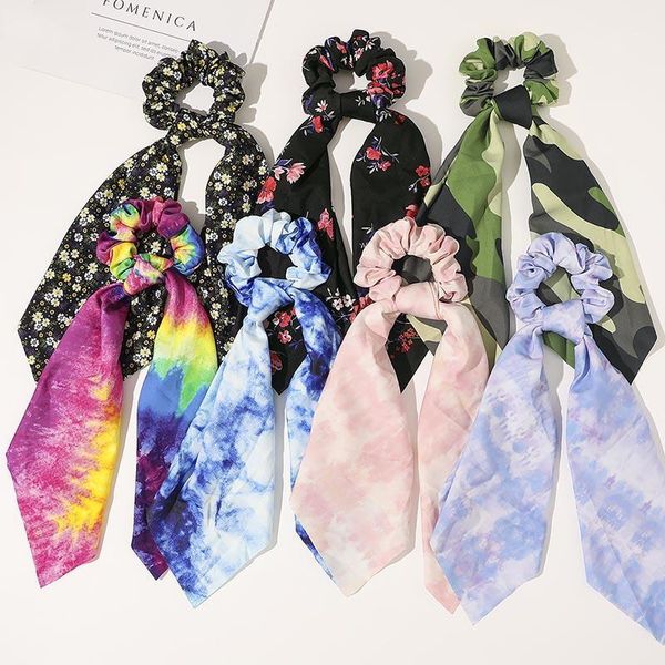 tie-dye gradient rainbow knotted hair rope ties floral camo print long satin ribbon bands women accessories scrunchie1
tie-dye gradient rainbow knotted hair rope ties floral camo print long satin ribbon bands women accessories scrunchie1