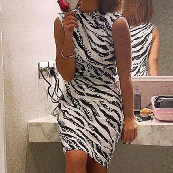 women's summer dress ladies sleeveless zebra print mini girls slim bodycon party dresses clubwear vestidos casual, Black;gray
women's summer dress ladies sleeveless zebra print mini girls slim bodycon party dresses clubwear vestidos casual, Black;gray