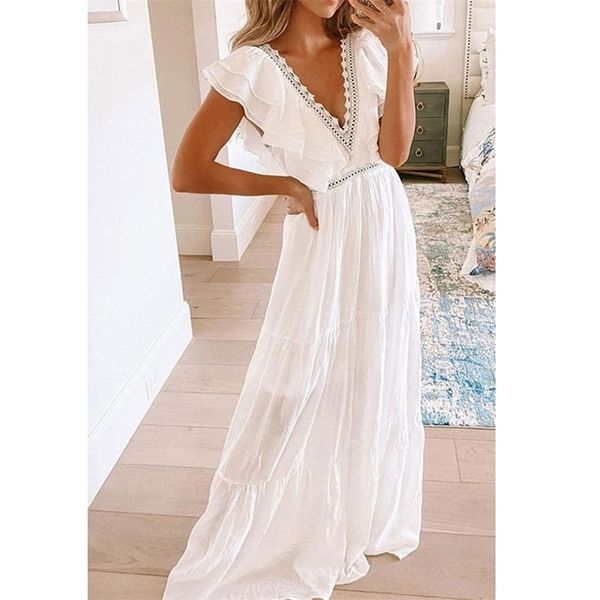 summer women maxi party dress sleeveless v neck white lace crochet vocation tunic long beach 210513, Black;gray
summer women maxi party dress sleeveless v neck white lace crochet vocation tunic long beach 210513, Black;gray