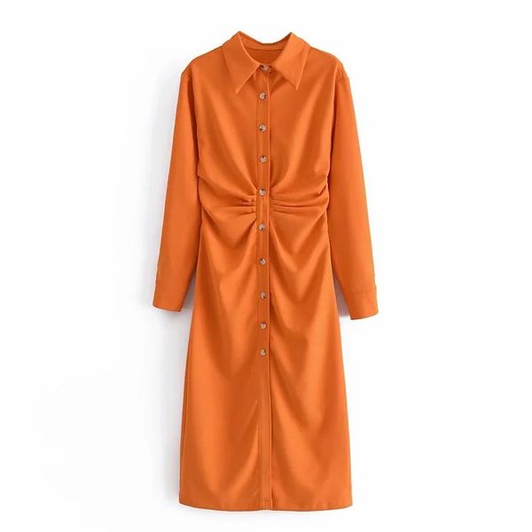 casual dresses women dress 2021 autumn orange long sleeve shirt fashion high waist pleated elegant office, Black;gray
casual dresses women dress 2021 autumn orange long sleeve shirt fashion high waist pleated elegant office, Black;gray