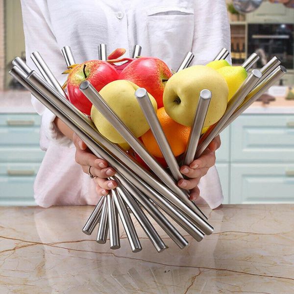 creativity stainless steel fruit basket foldable rotation stand bowl for fruits vegetables or bread dishes & plates
creativity stainless steel fruit basket foldable rotation stand bowl for fruits vegetables or bread dishes & plates