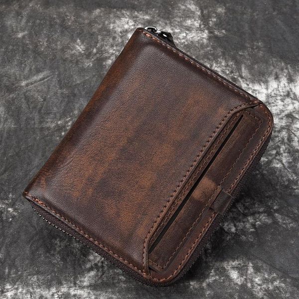 wallets luufan man short wallet genuine leather cowhide money clip men's retro vertical zipper casual small coin purse, Red;black
wallets luufan man short wallet genuine leather cowhide money clip men's retro vertical zipper casual small coin purse, Red;black