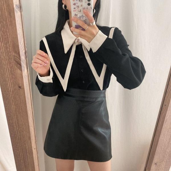 women's blouses & shirts 2021 color-hit elegance women all match korean chic vintage streetwear office lady sweet, White
women's blouses & shirts 2021 color-hit elegance women all match korean chic vintage streetwear office lady sweet, White