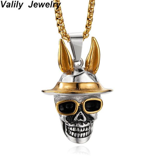 valily men's punk gothic skull pendant necklace stainless steel gold-color hiphop for man necklaces jewelry chains, Silver
valily men's punk gothic skull pendant necklace stainless steel gold-color hiphop for man necklaces jewelry chains, Silver
