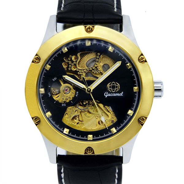 tiktok, hollowed out automaton mechanical watch, men's vibrato fashion gold business watch, Slivery;brown
tiktok, hollowed out automaton mechanical watch, men's vibrato fashion gold business watch, Slivery;brown