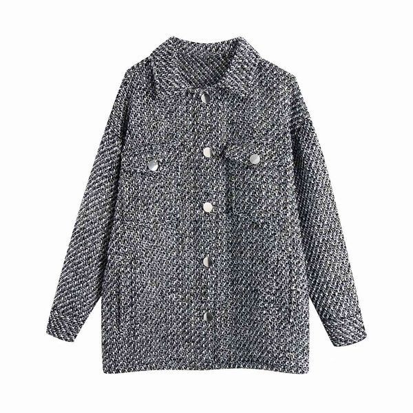 women fashion oversized tweed jacket vintage long sleeve button-up female streetwear retro jackets office lady chic female 210521, White
women fashion oversized tweed jacket vintage long sleeve button-up female streetwear retro jackets office lady chic female 210521, White
