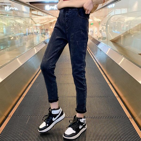 jeans children clothes kids 2021 spring autumn thick black girls plus velvet warm casual denim pants teenage tight trousers, Blue
jeans children clothes kids 2021 spring autumn thick black girls plus velvet warm casual denim pants teenage tight trousers, Blue