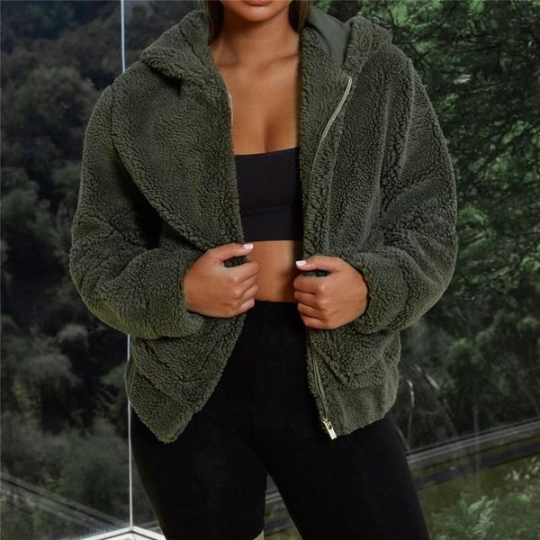 women's jackets female jacket coat lapel fleece fuzzy faux shearling zipper hooded loose plush warm outwear winter women n10, Black;brown
women's jackets female jacket coat lapel fleece fuzzy faux shearling zipper hooded loose plush warm outwear winter women n10, Black;brown