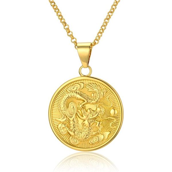 chains fashion zodiac chinese dragon pendant necklace for men women gold color round animal lucky jewelry gift drop, Silver
chains fashion zodiac chinese dragon pendant necklace for men women gold color round animal lucky jewelry gift drop, Silver