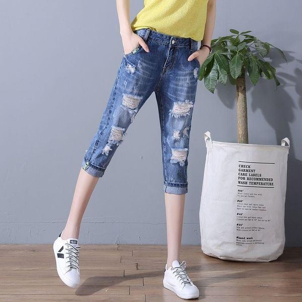 jeans women 2021 summer thin cropped trousers loose high-waisted holes korean beggar middle pants mother women's, Blue
jeans women 2021 summer thin cropped trousers loose high-waisted holes korean beggar middle pants mother women's, Blue