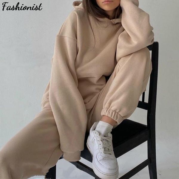 women's two piece pants tracksuits hoodie set oversized long sleeve sportwear tracksuit 2021 autumn winter suits on fleece for women, White
women's two piece pants tracksuits hoodie set oversized long sleeve sportwear tracksuit 2021 autumn winter suits on fleece for women, White