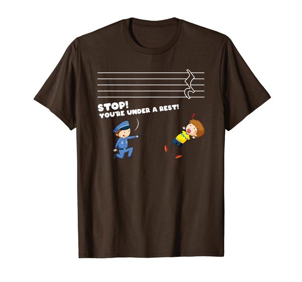 syou're under a rest funny music sheet musician player t-shirt, White;black 
syou're under a rest funny music sheet musician player t-shirt, White;black