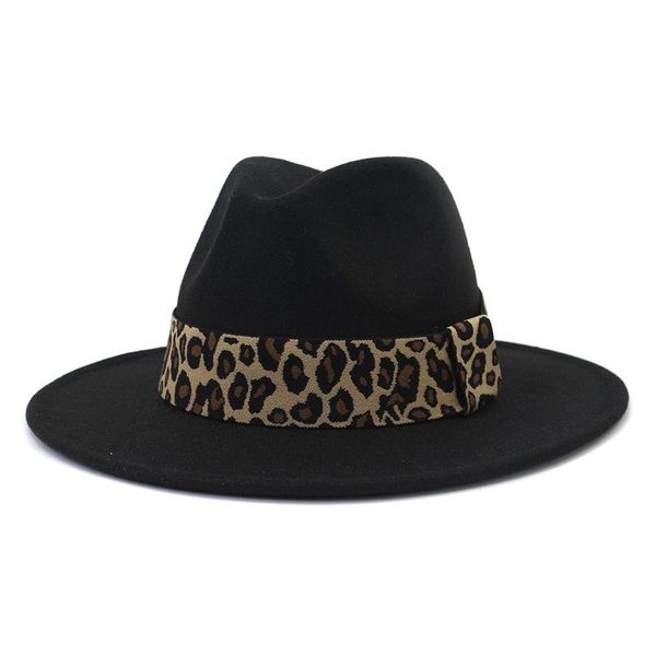 wide brim hats fedora hat men women leopard decorative felt artificial wool blend winter fashion jazz chapeau wholesale, Blue;gray
wide brim hats fedora hat men women leopard decorative felt artificial wool blend winter fashion jazz chapeau wholesale, Blue;gray