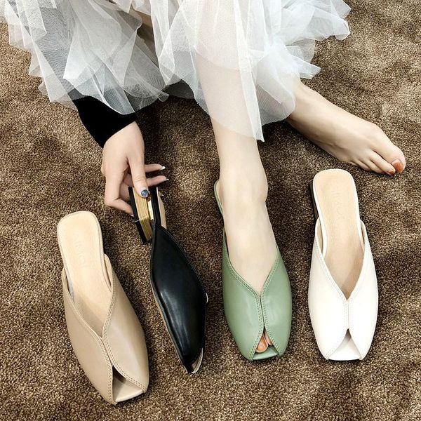 peep toe slippers women heel leather pumps sandals summer spring casual drags slides 4 cm, Black
peep toe slippers women heel leather pumps sandals summer spring casual drags slides 4 cm, Black