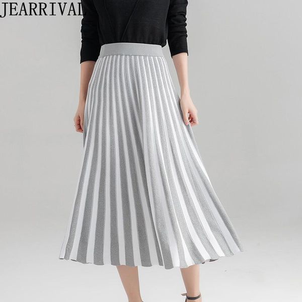 skirts autumn winter long skirt womens elastic waist striped flared pleated 2021 female casual knitted saia, Black
skirts autumn winter long skirt womens elastic waist striped flared pleated 2021 female casual knitted saia, Black