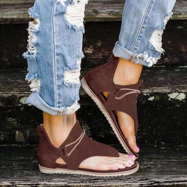 women summer clip toe solid beach sandals 2021 casual zipper flat comfortable zapatos de mujer#, Black
women summer clip toe solid beach sandals 2021 casual zipper flat comfortable zapatos de mujer#, Black