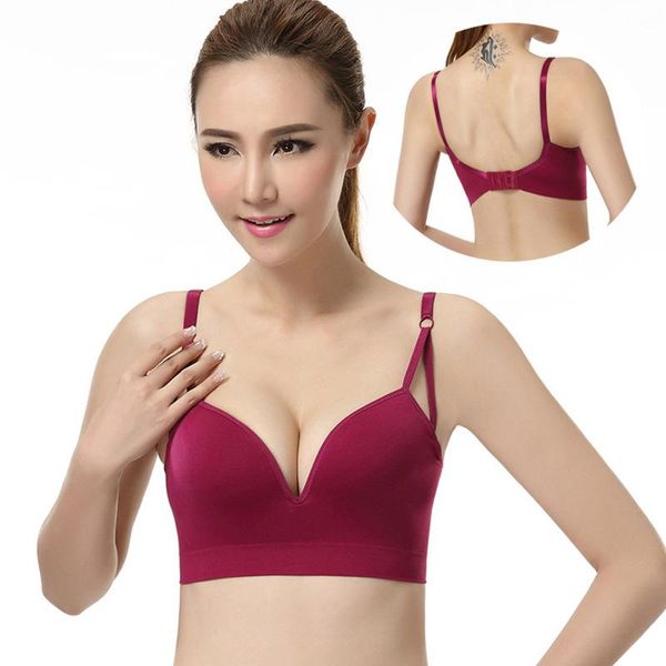bras deep u solid color sports bra without steel ring, comfortable gathering and breathable underwear, Red;black
bras deep u solid color sports bra without steel ring, comfortable gathering and breathable underwear, Red;black