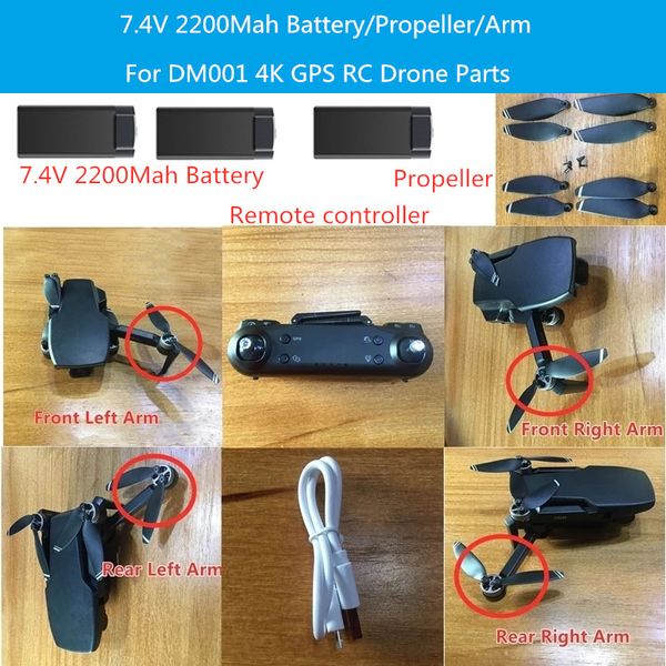 2pcs or 3pcs 7.4v 2200mah battery/propeller/remote controller /arm for dm-001 dm001 rc drone main blade dm001 accessories motor
2pcs or 3pcs 7.4v 2200mah battery/propeller/remote controller /arm for dm-001 dm001 rc drone main blade dm001 accessories motor