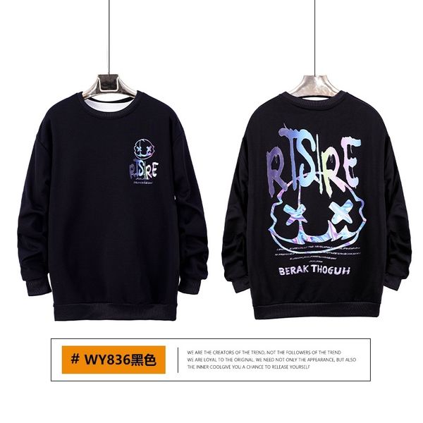couple's sweater spring and autumn style round neck new 2021 fashion brand couple's men's with bottom shirt inside, Black
couple's sweater spring and autumn style round neck new 2021 fashion brand couple's men's with bottom shirt inside, Black