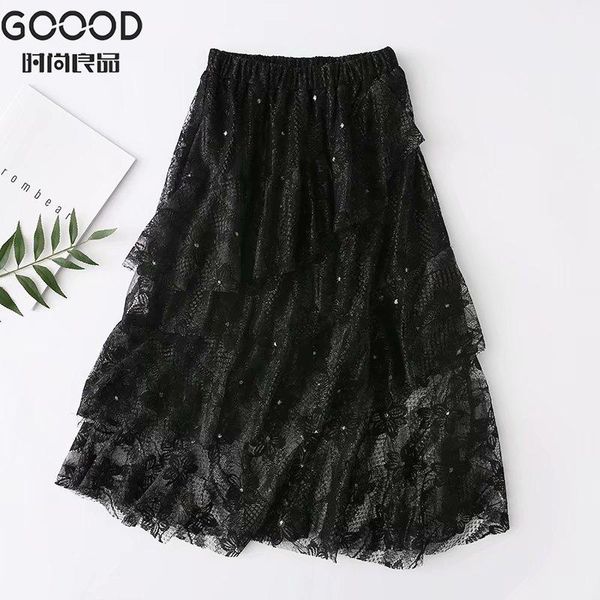 skirts 2021 women long metallic silver maxi pleated lace skirt midi high waist elascity casual party white, Black
skirts 2021 women long metallic silver maxi pleated lace skirt midi high waist elascity casual party white, Black